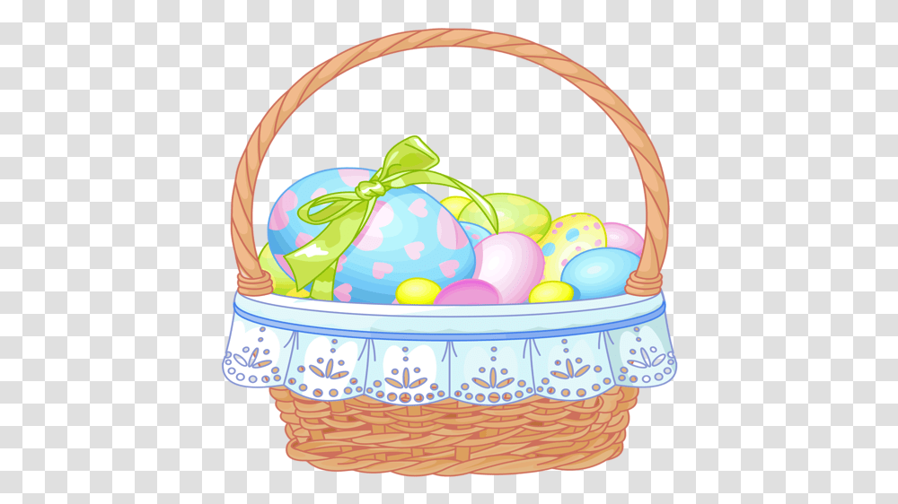 Basket Of Easter Eggs Clipart, Birthday Cake, Dessert, Food, Shopping Basket Transparent Png