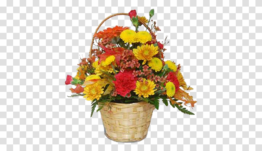 Basket Of Fall Bouquet, Plant, Flower, Blossom, Flower Arrangement Transparent Png
