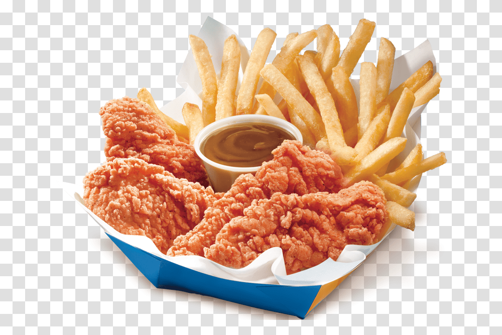 Basket Of Fries Chicken And Fries, Food, Fried Chicken, Ketchup Transparent Png