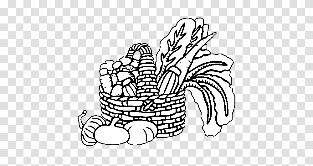 Basket Of Vegetables Coloring, Tiger, Wildlife, Mammal, Animal Transparent Png