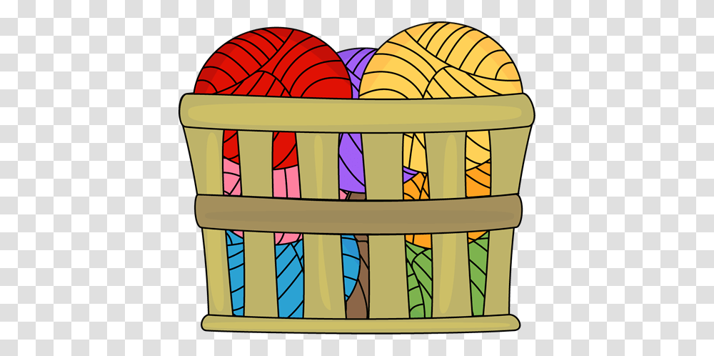 Basket Of Yarn Clipart School Yarns Clip Art, Furniture, Food, Egg, Cradle Transparent Png