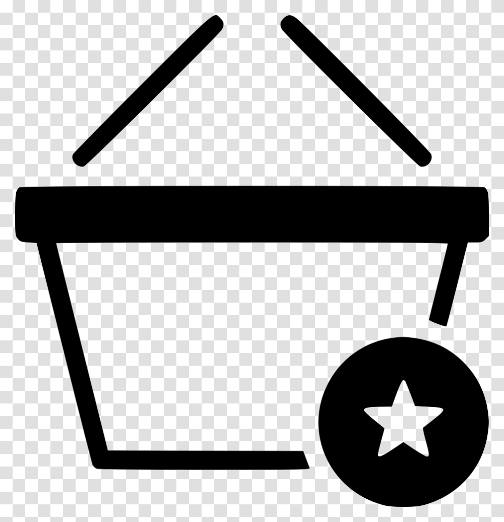 Basket Shop Buy Favorite Star, Silhouette, Star Symbol, Triangle Transparent Png