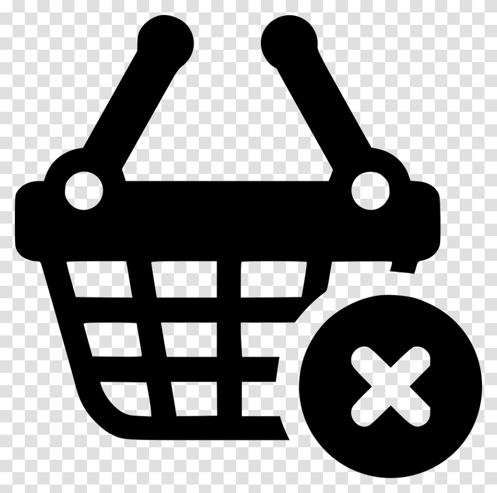 Basket Shopping Erase Delete Shopping Empty, Stencil, Pedal Transparent Png