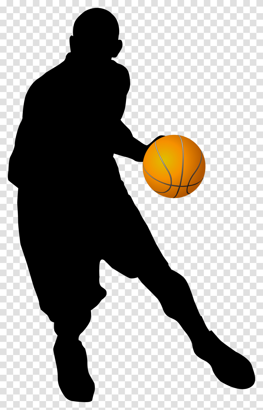 Basketball Action Silhouette, Sphere, Person, Human, Handball Transparent Png