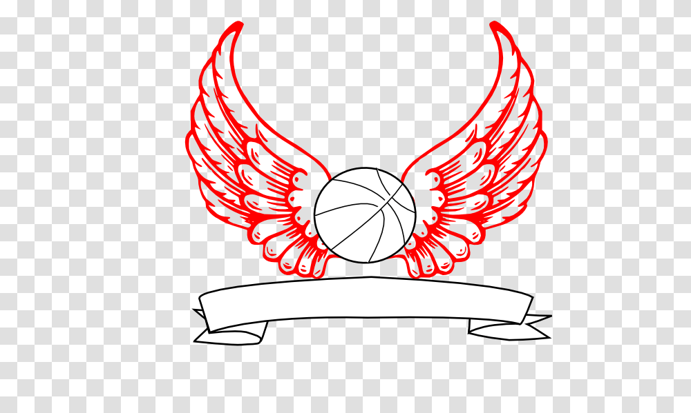 Basketball Angel Wings Clip Art, Logo, Trademark, Emblem Transparent Png