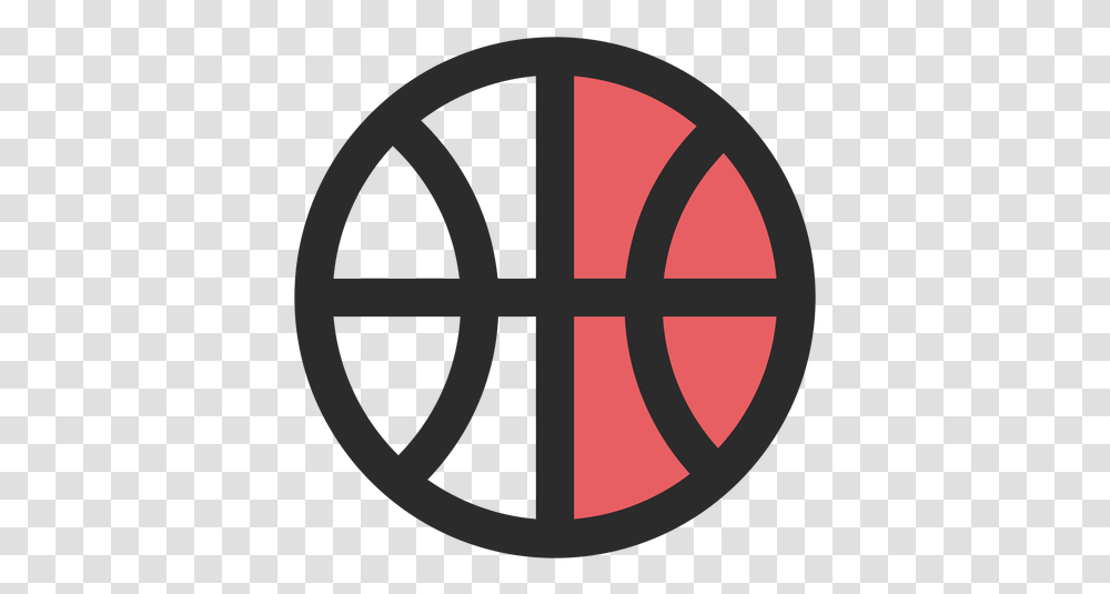 Basketball Ball Colored Stroke Icon Basketball Icon, Symbol, Logo, Trademark Transparent Png