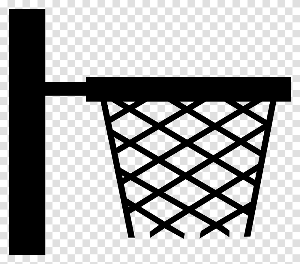 Basketball Basket Side View For Sport School Class Basketball Net Side Icon, Plant, Stencil Transparent Png