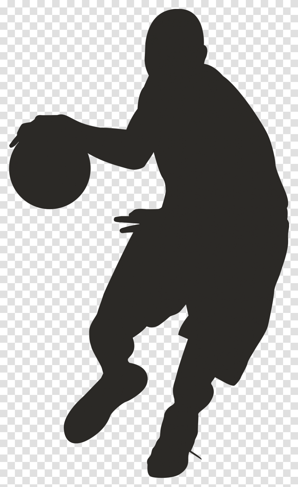 Basketball Clip Art Clipart Silhouette Basketball Player Clipart Black, Person, Human, Kneeling, Photography Transparent Png