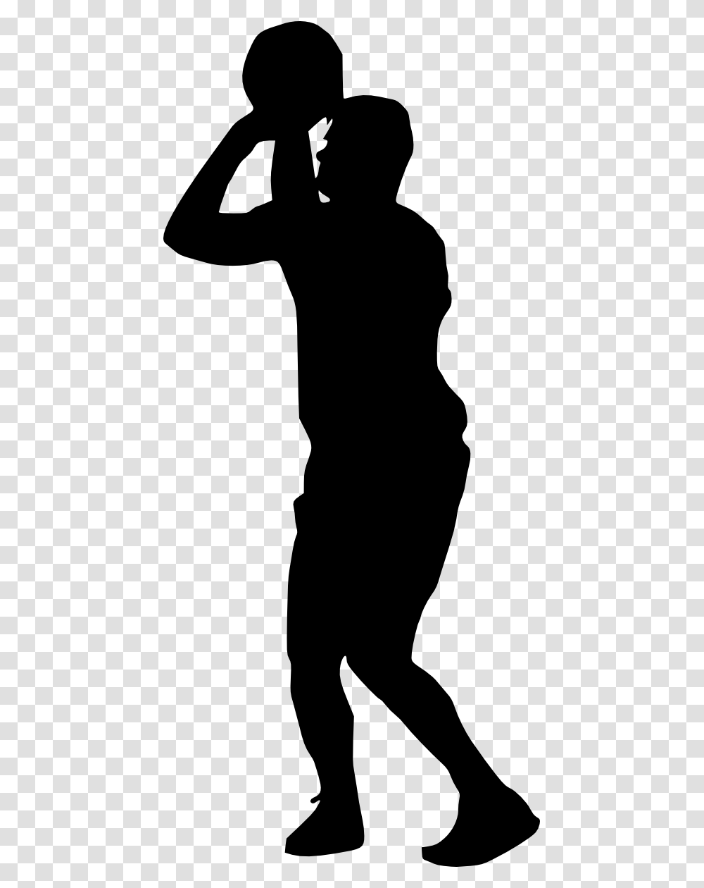 Basketball Clip Art, Silhouette, Person, Human, Standing Transparent Png