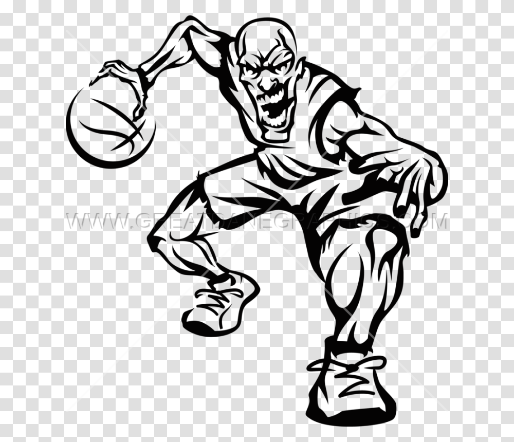 Basketball Clipart Black And White Black And White Basketball Players Clip Art, Bow, Arrow, Oars Transparent Png