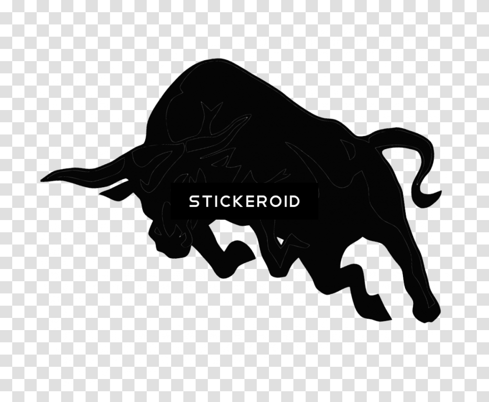 Basketball Clipart Black And White Stock Market Bull Logo, Mammal, Animal, Wildlife, Stencil Transparent Png