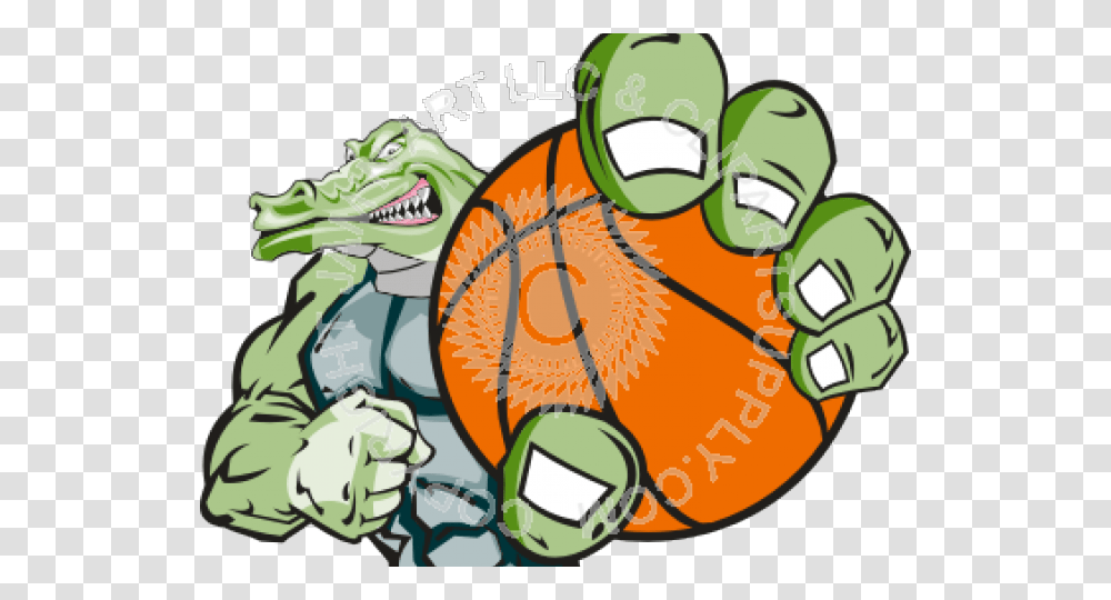 Basketball Clipart Gator Gator With Soccer Ball, Reptile, Animal, Dinosaur, Comics Transparent Png