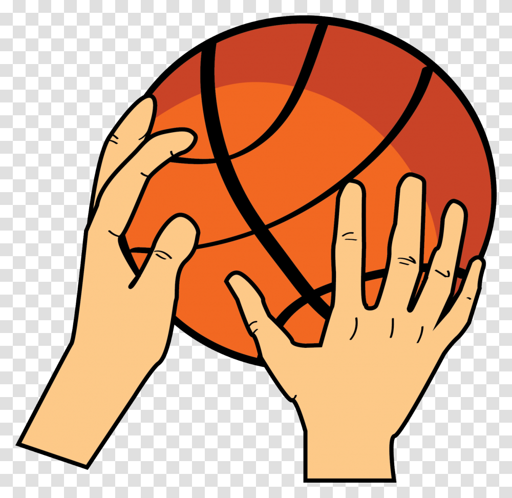 Basketball Clipart Hand Draw Hands On A Basketball, Team Sport, Sports, Sphere, Football Transparent Png