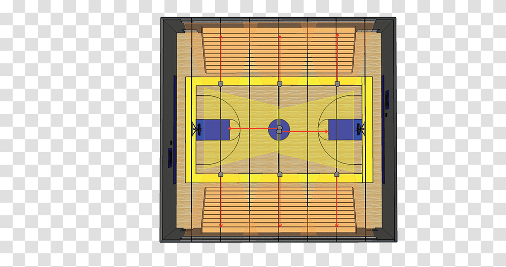 Basketball Court Community Loudspeakers From Biamp Basketball, Label, Text, Plan, Plot Transparent Png