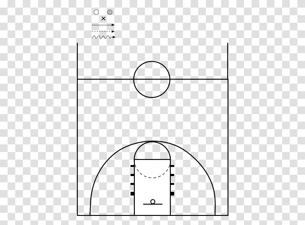 Basketball Court Diagram Download Circle, Accessories, Accessory, Gray Transparent Png