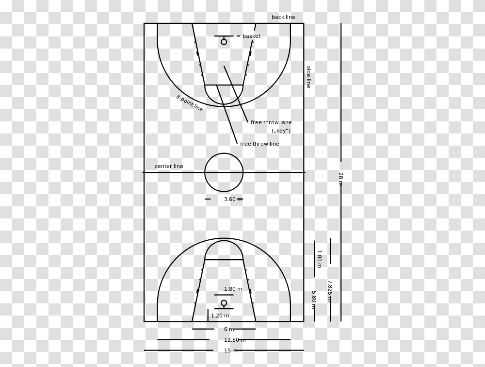 Basketball Court Dimensions, Gray, World Of Warcraft Transparent Png