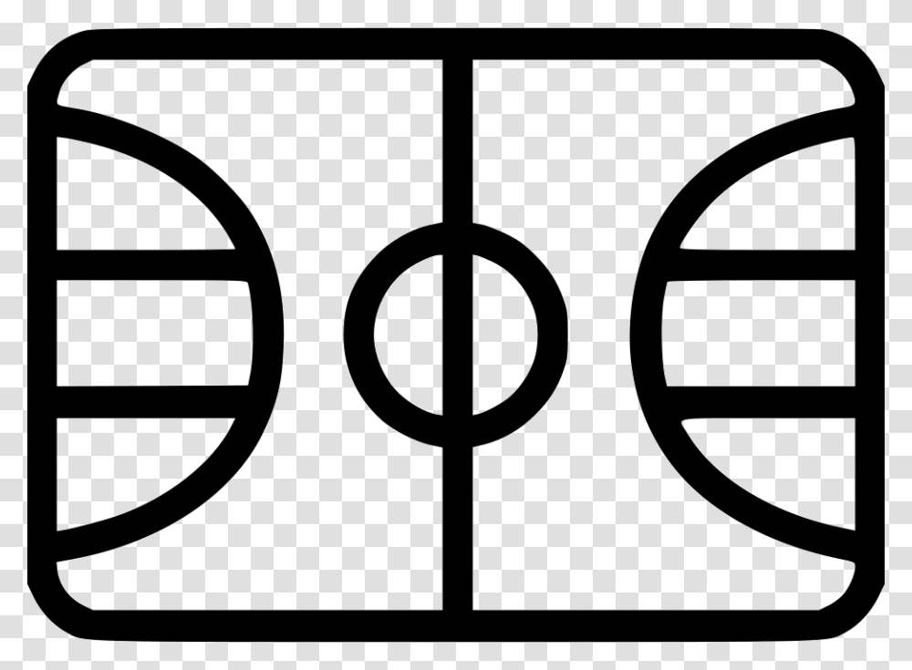 Basketball Court Icon Free Download, Stencil, Number Transparent Png