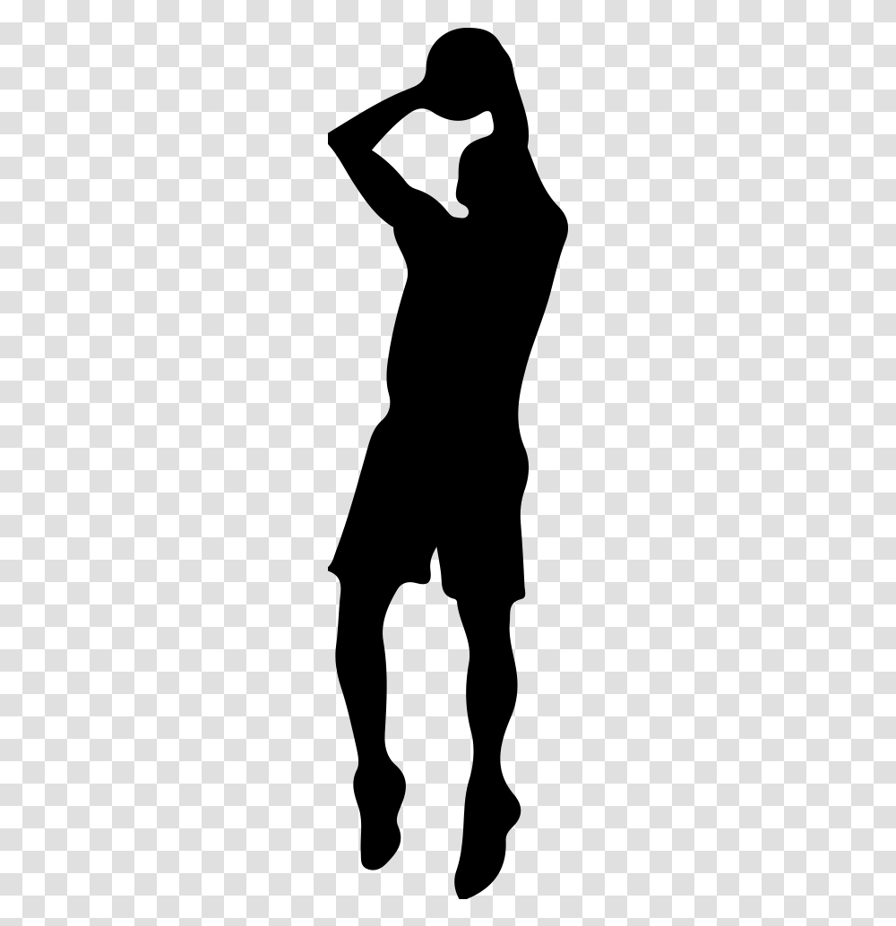Basketball Court Jersey Wall Decal Basketball Player Silhouette, Gray, World Of Warcraft Transparent Png