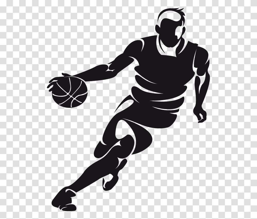 Basketball Dribbling Clip Art Dunking Basketball Clip Art, Stencil, Person, Human, Silhouette Transparent Png
