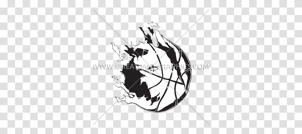 Basketball Exploding Ball Production Ready Artwork For T Exploding Basketball Vector, Arrow, Symbol, Sport Transparent Png