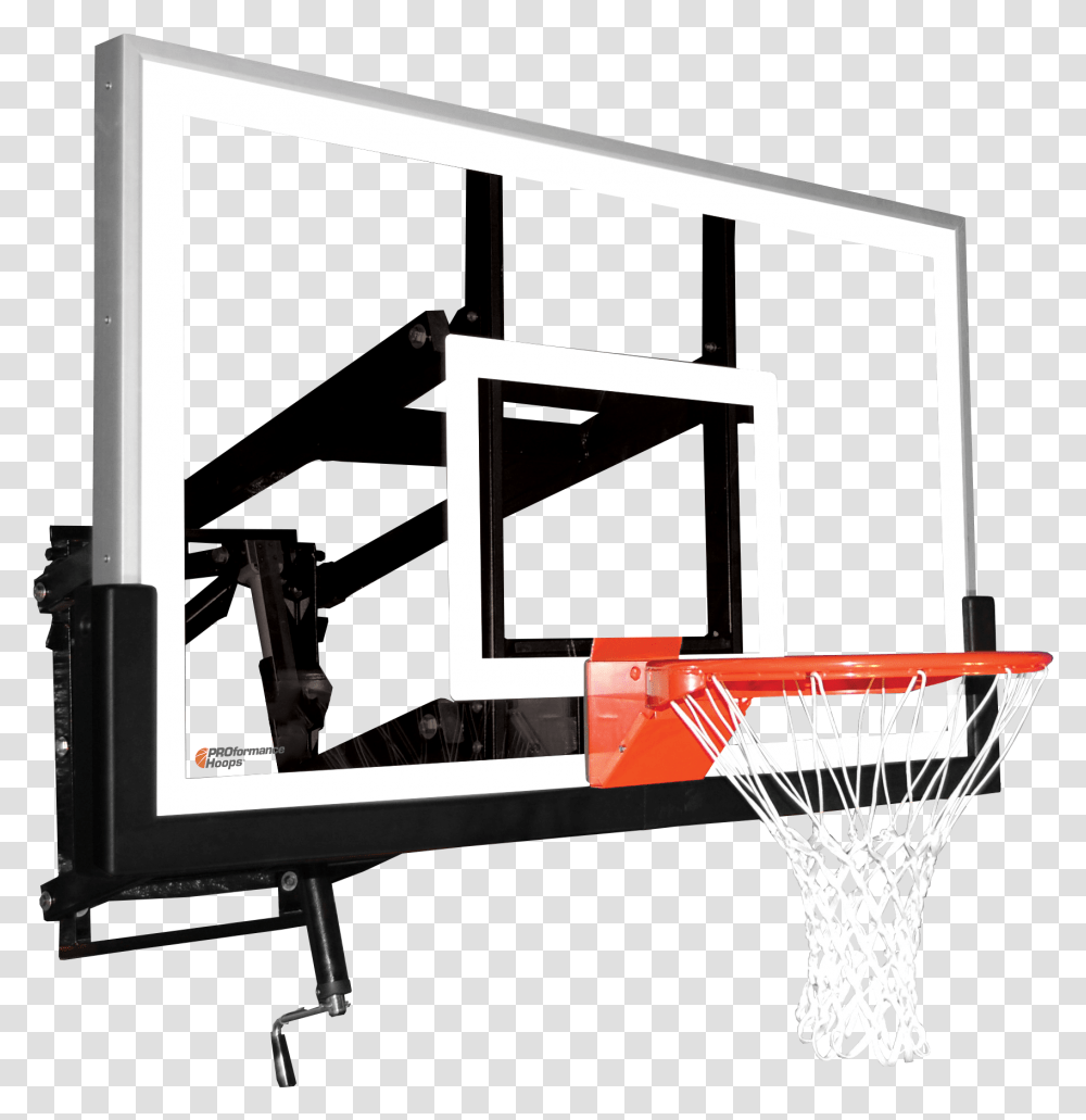Basketball Goal Basketball Hoop Cartoon At Angle, Monitor, Screen, Electronics, Display Transparent Png