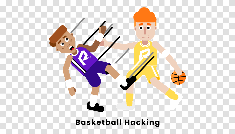 Basketball Hacking Basketball Hard Foul Cartoon, Person, People, Toy, Hand Transparent Png