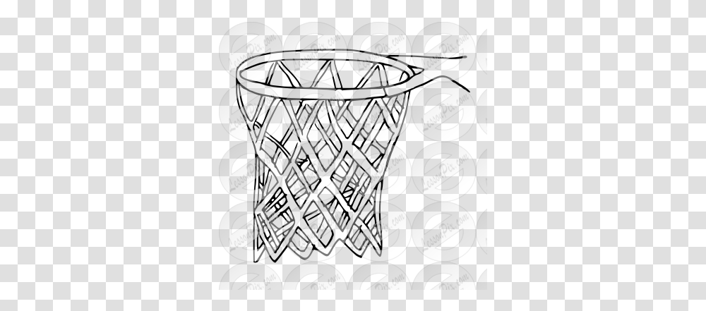 Basketball Hoop Outline For Classroom Therapy Use Great Basketball Rim, Text, Label, Hand, Symbol Transparent Png