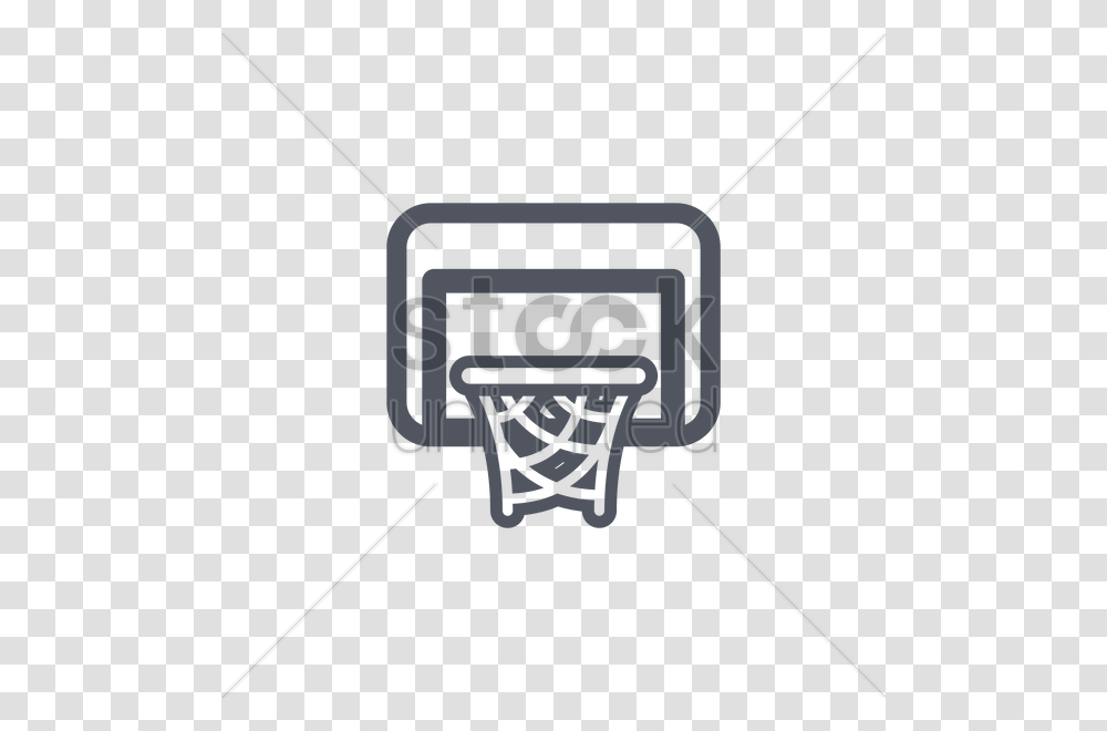 Basketball Hoop With Backboard Vector Image, Label, People, Cushion Transparent Png