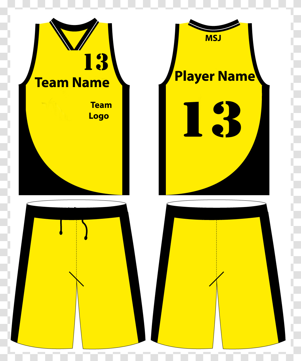 Basketball Jersey Yellow Black, Label, Bib, Plot Transparent Png