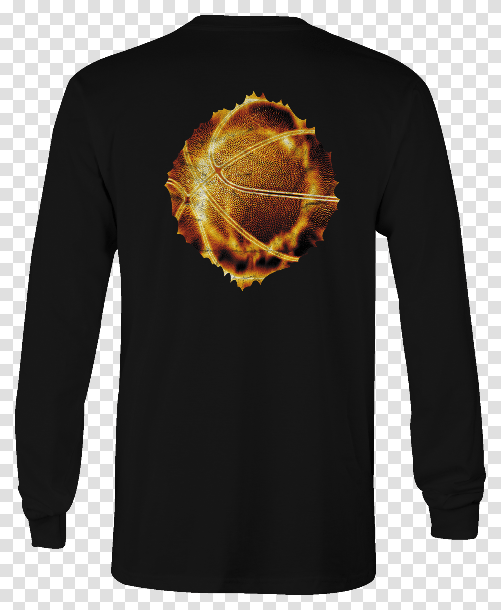 Basketball Long Sleeve Tshirt Fire Flaming Shirt For T Shirt Angry Ball, Person, Hoodie, Sweater Transparent Png
