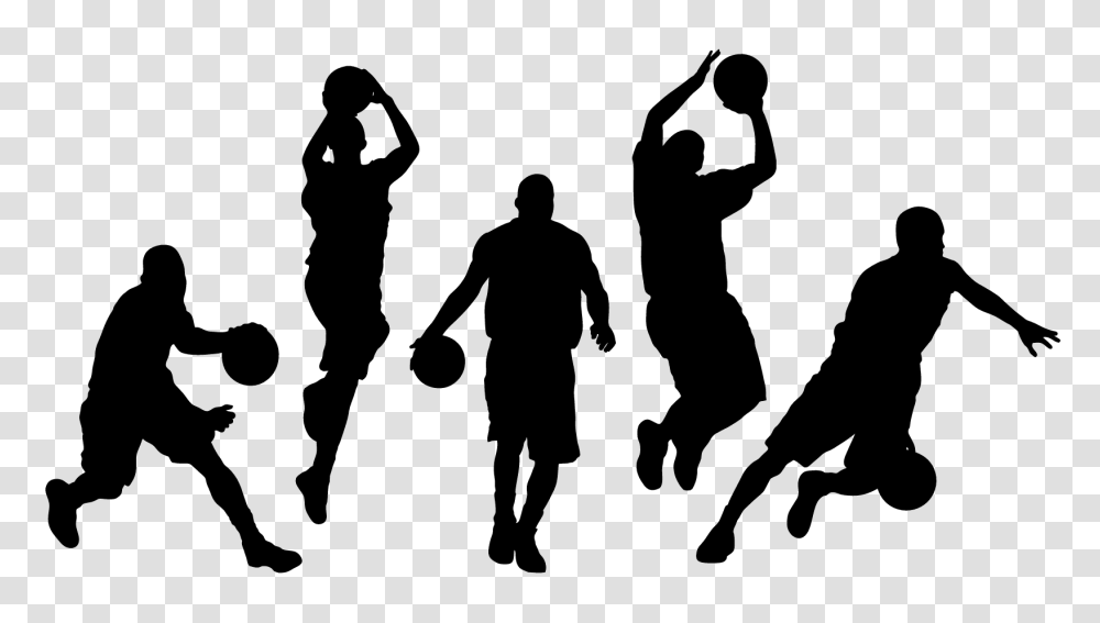 Basketball Moves Clipart Clip Art Images, Person, Silhouette, People, Musician Transparent Png