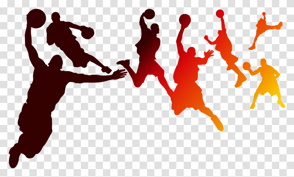 Basketball Nba Basketball Player Silhouette, Person, People, Graphics, Art Transparent Png