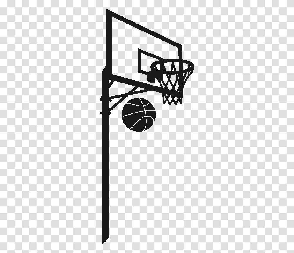 Basketball Net Silhouette Basketball Hoop Silhouette, Outdoors, Nature, Volleyball Transparent Png