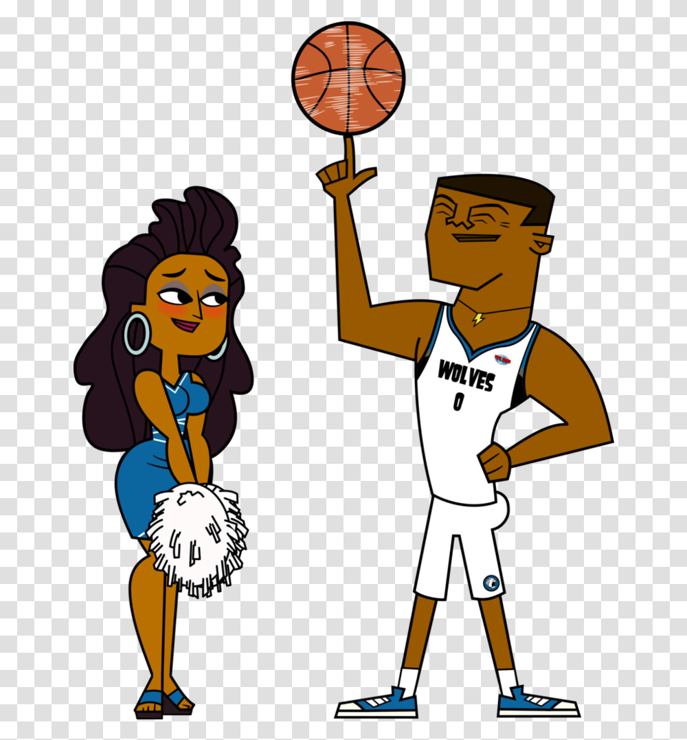 Basketball Player Cartoon Clipart Total Drama Fan Art, Team Sport, Graphics, Text, Performer Transparent Png