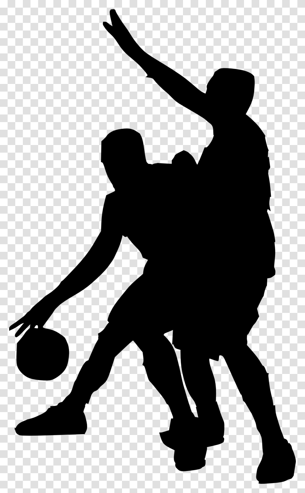 Basketball Player Clipart, Silhouette, Person, Human, Stencil Transparent Png