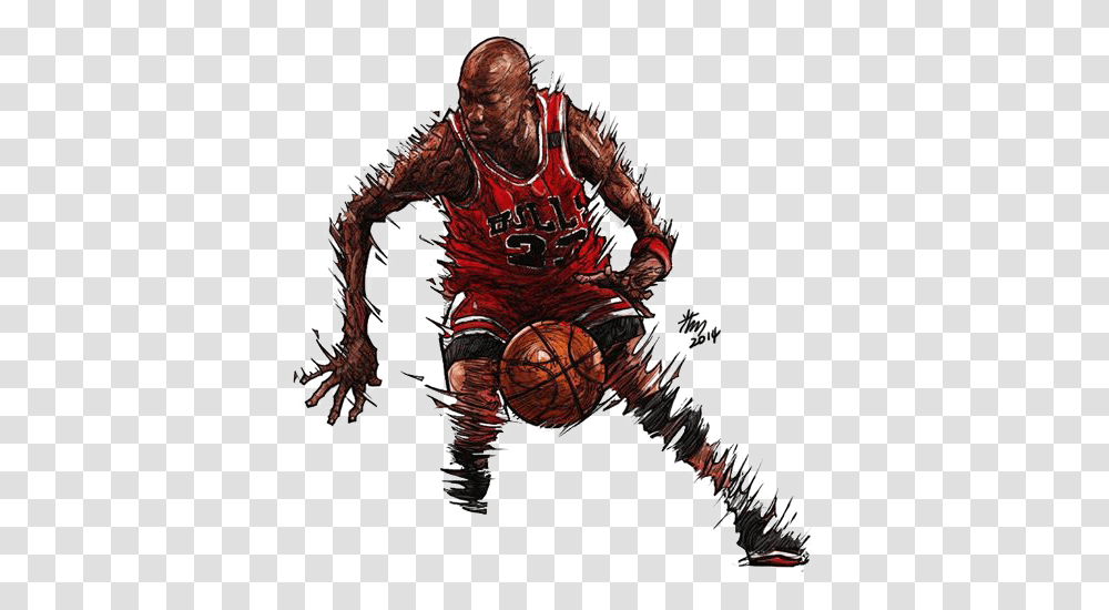 Basketball Player Download Michael Jordan Illustration, Person, Human, People, Team Sport Transparent Png