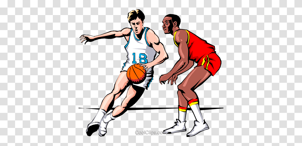Basketball Player Dribbling Ball Royalty Free Vector Clip Basketball Players Clip Art, Person, Human, People, Sport Transparent Png