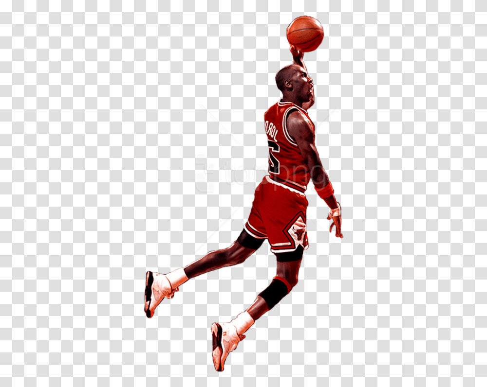 Basketball Player Dunking Michael Jordan, Person, People, Team Sport, Hockey Transparent Png