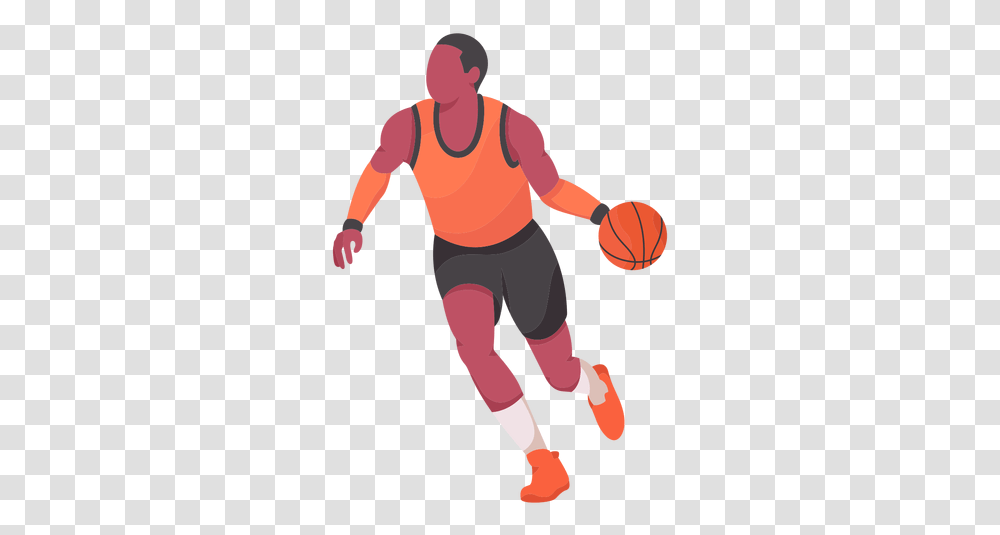 Basketball Player Flat & Svg Vector File Jugador De Basquetbol Animado, Person, Human, People, Sport Transparent Png