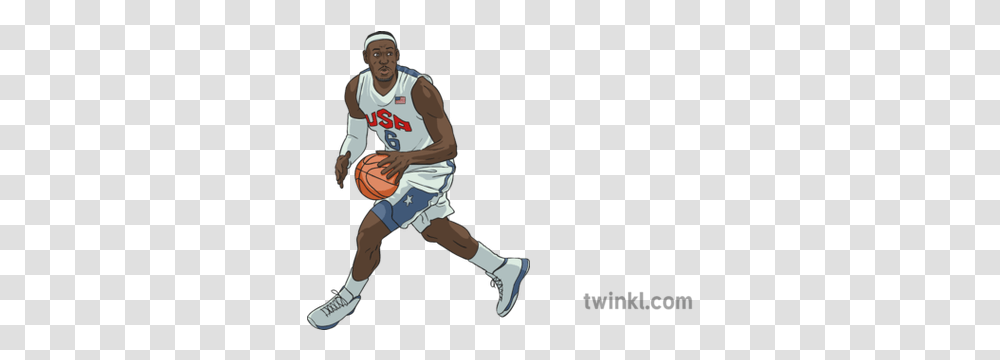 Basketball Player Lebron James Basketball Player Illustration, Person, Human, People, Sport Transparent Png