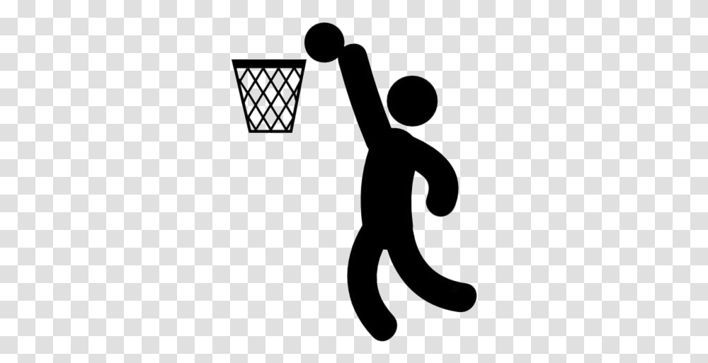 Basketball Player Scoring Free Download Sports Basketball Icon, Silhouette, Stencil, Badminton Transparent Png