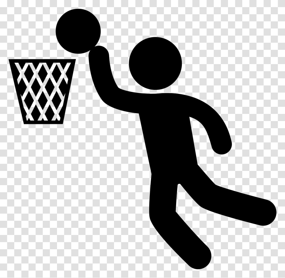 Basketball Player Scoring Playing Basketball Icon, Person, Human, People, Sport Transparent Png