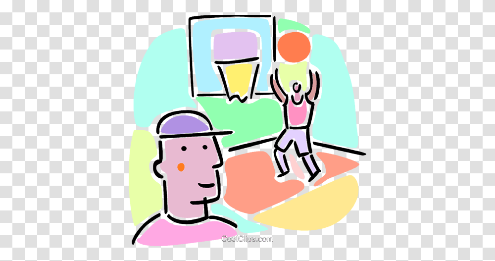 Basketball Player Shooting Hoops Royalty Free Vector Clip Art, Outdoors, Drawing, Doodle Transparent Png
