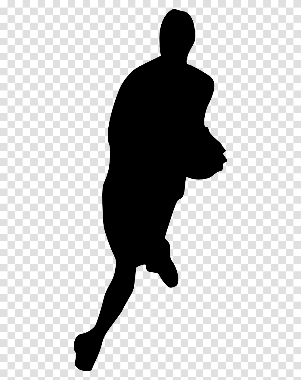 Basketball Player Silhouette Basketball, Person, Human, Photography, Kneeling Transparent Png