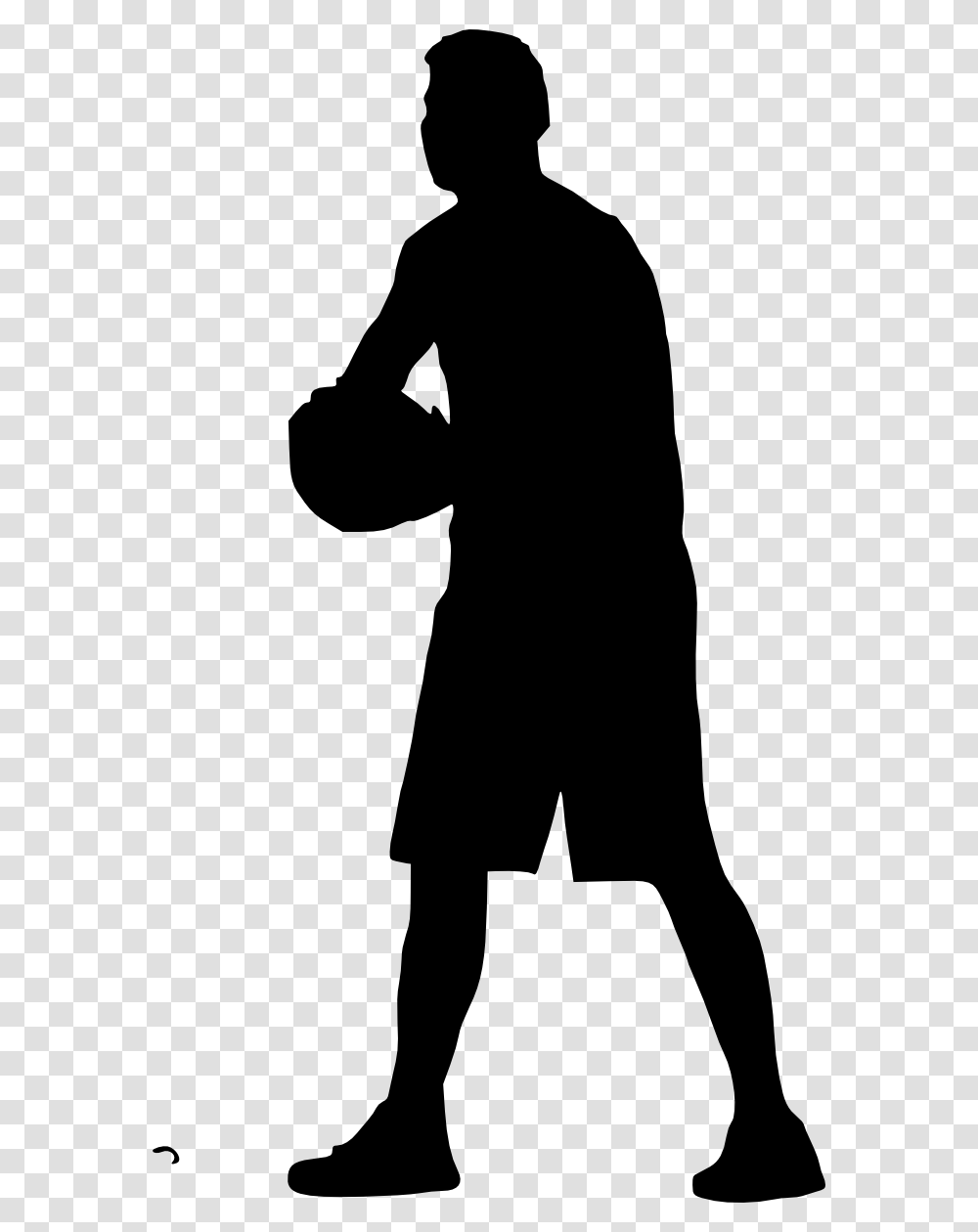 Basketball Player Silhouette Basketball Player Silhouette, Person, Human, Kneeling, People Transparent Png