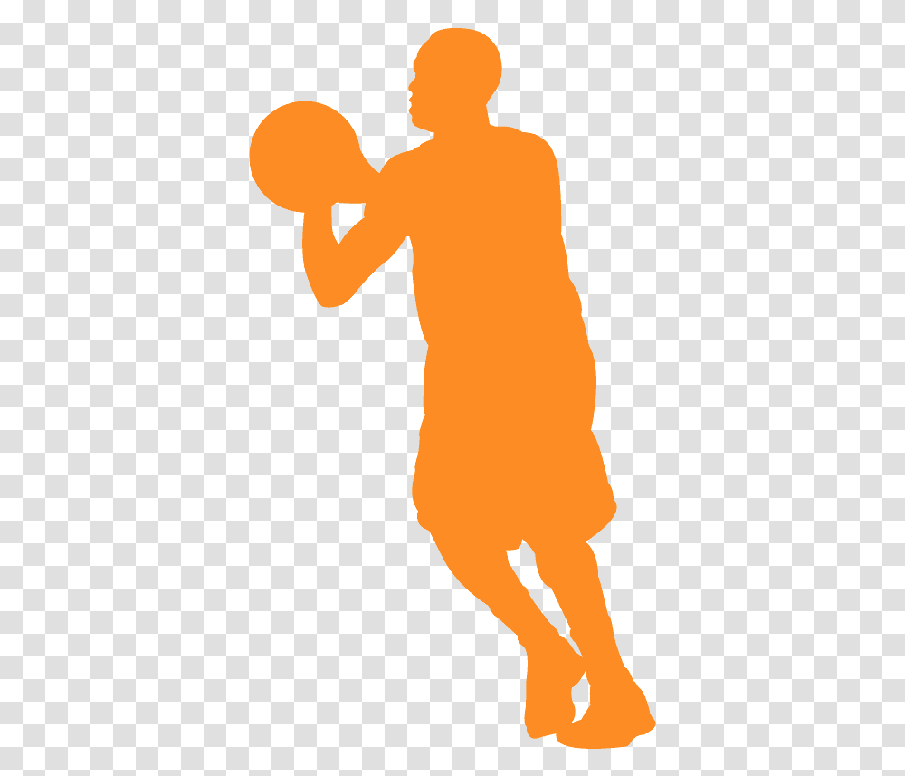 Basketball Player Silhouette For Basketball, Person, Human, Hand, Mammal Transparent Png
