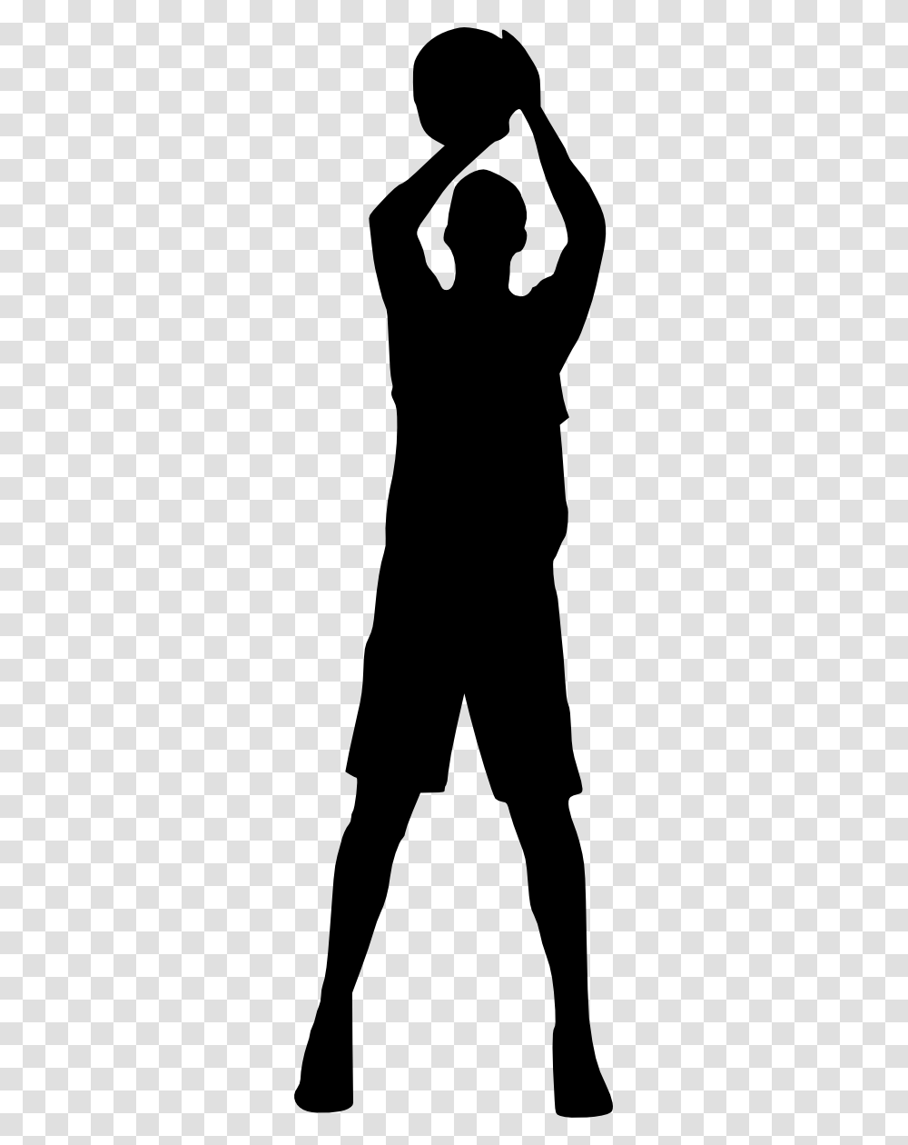 Basketball Player Silhouette, Standing, Person, Human, Photography Transparent Png