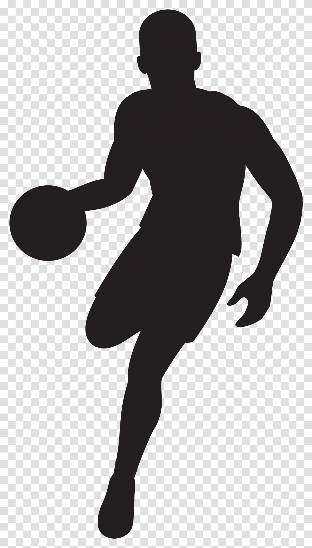 Basketball Player Vector, Silhouette, Person, People, Kneeling Transparent Png