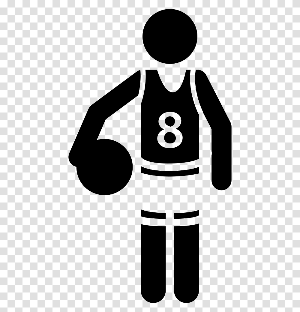 Basketball Player With The Ball Iconos De Deportes, Number Transparent Png