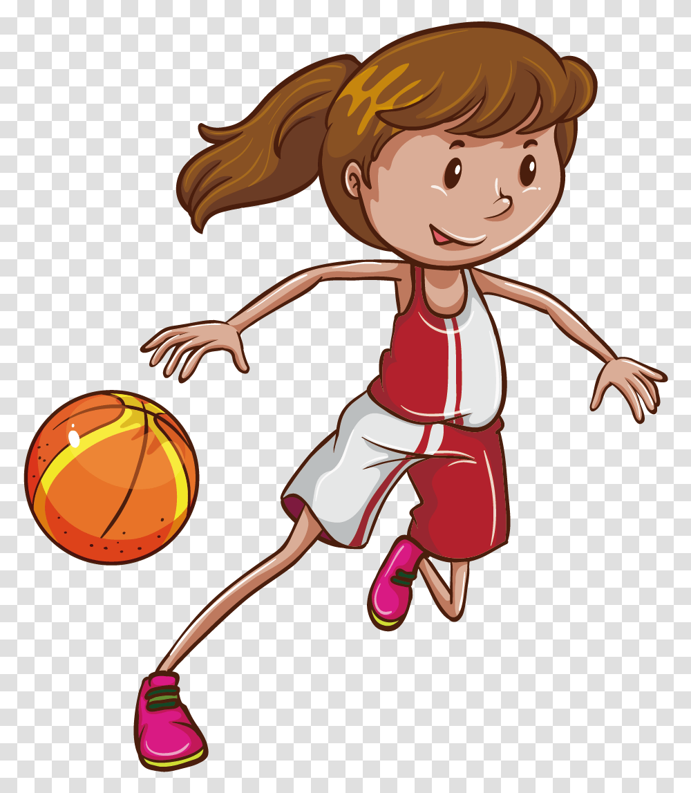 Basketball Players Clipart Girl Playing Basketball, Toy, Female, Pumpkin, Sphere Transparent Png